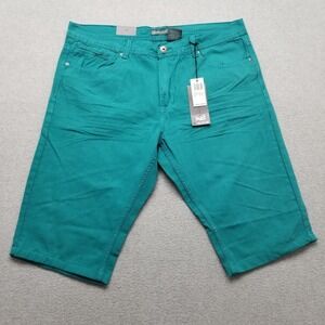 Royal Blue Shorts Mens 40 Green Chino‎ Pockets Slim Casual Cotton Outdoor